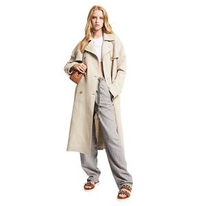 Michael Kors Washed Linen Trench Coat XXS